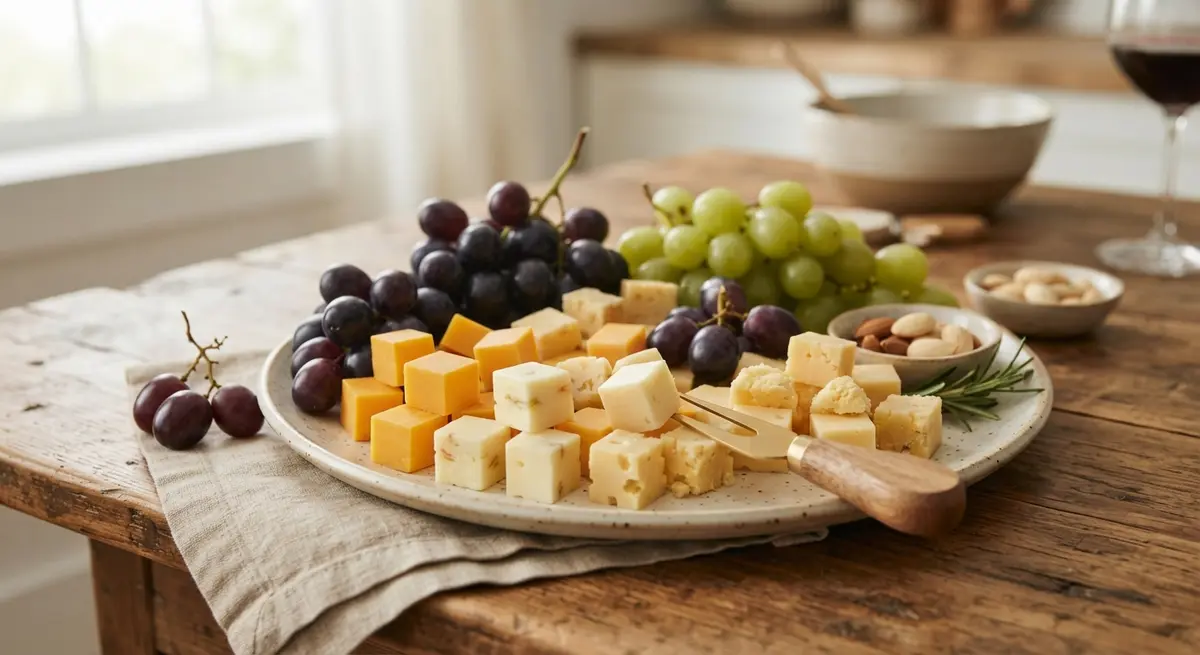 Cheese Cubes & Grapes Snack